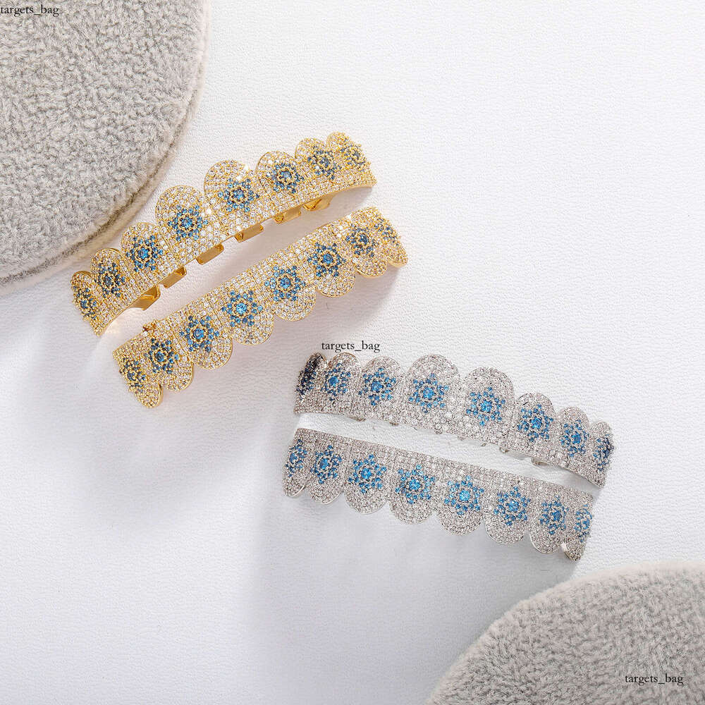 Hip Hop Blue Dia Star Full Zircon Trendy Men's Rap Teeth Grills Gold Australia