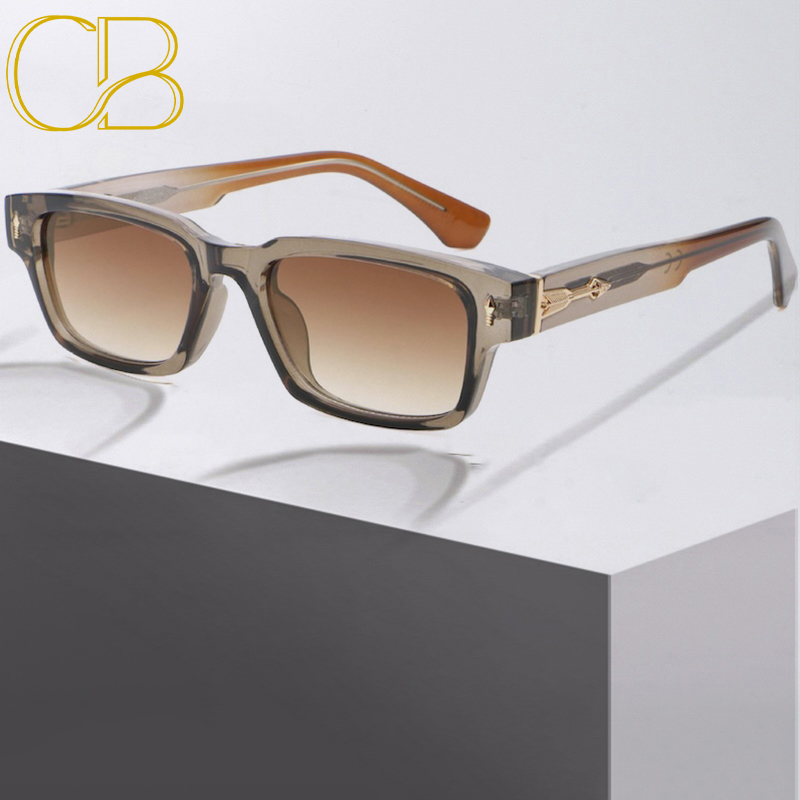 Small Square Sunglasses Vintage Steampunk Men Women Cyberpunk Thick Glasses Clear Retro Goggles Gothic Y2K Futuristic Cool INS Niche High-end Sturdy M