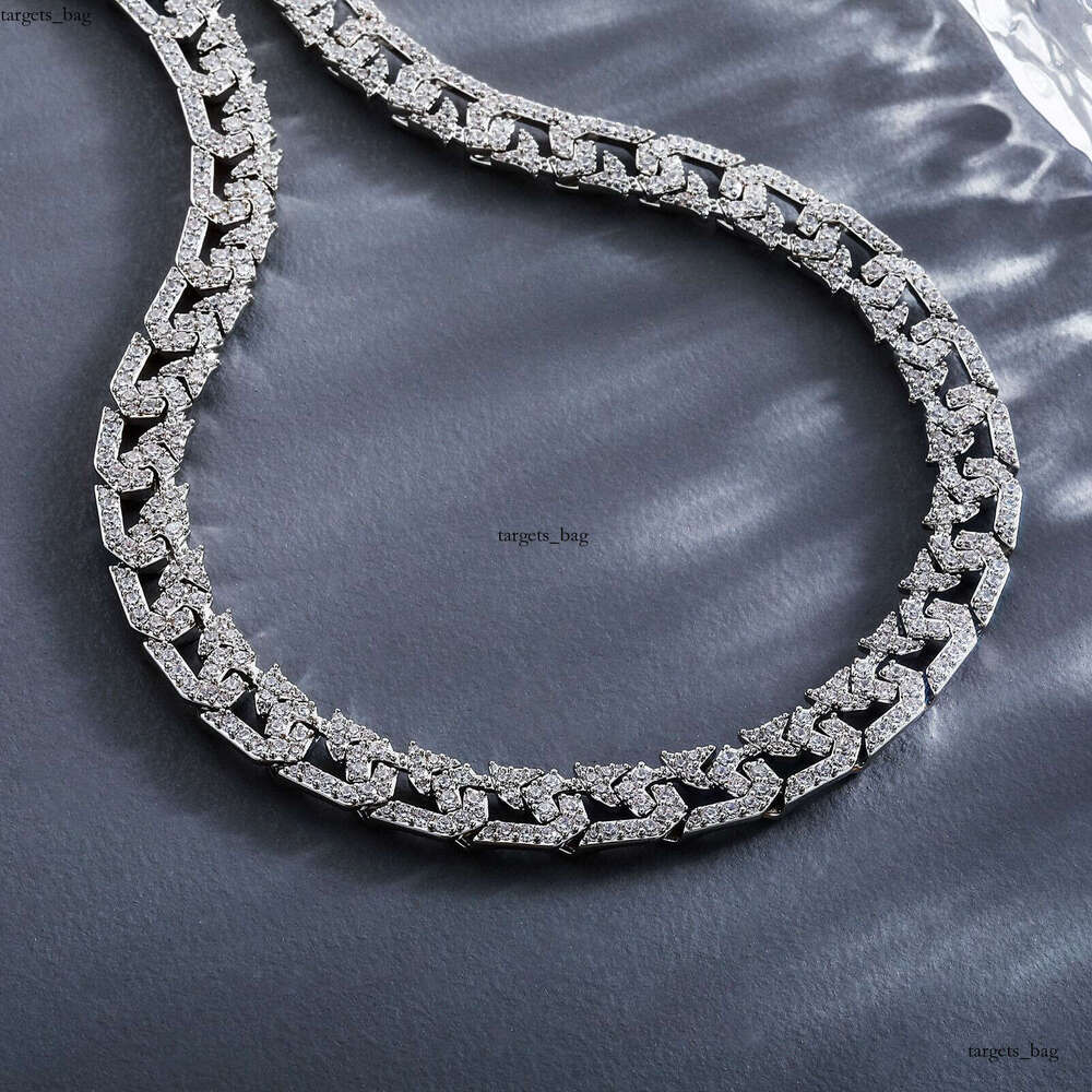 10mm Full Dia Cuban Chain Hip-Hop Unisex Trendy Necklace Niche Personality Bracelet Accessories