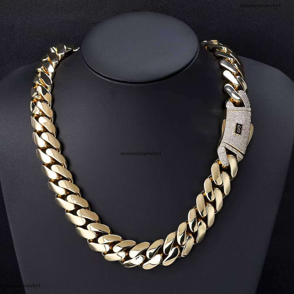 NUOYA Monaco Style Link Chain Sier Smooth Iced Out VVS Moissanite Cuban Bracelet Fine Jewelry