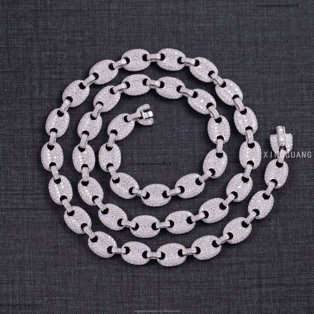 New Style Chain Hip Hop Jewelry 6mm 8mm Sterling Sier Ice Out Bling Moissanite Dia 100% Pass Test Cuban Necklace