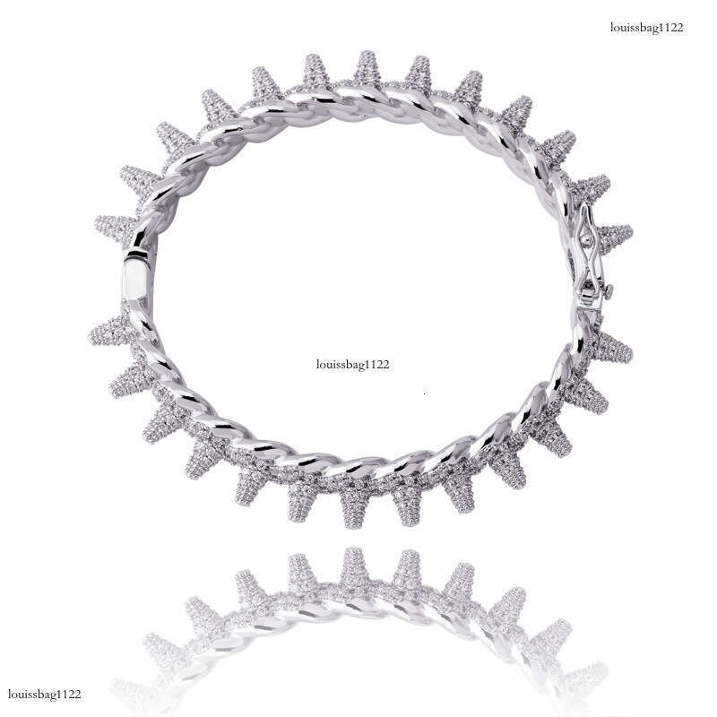 Rivet Solid Bracelet Exquisite Punk Men's Personality Full Dia Bangle Street Fashion Accessory
