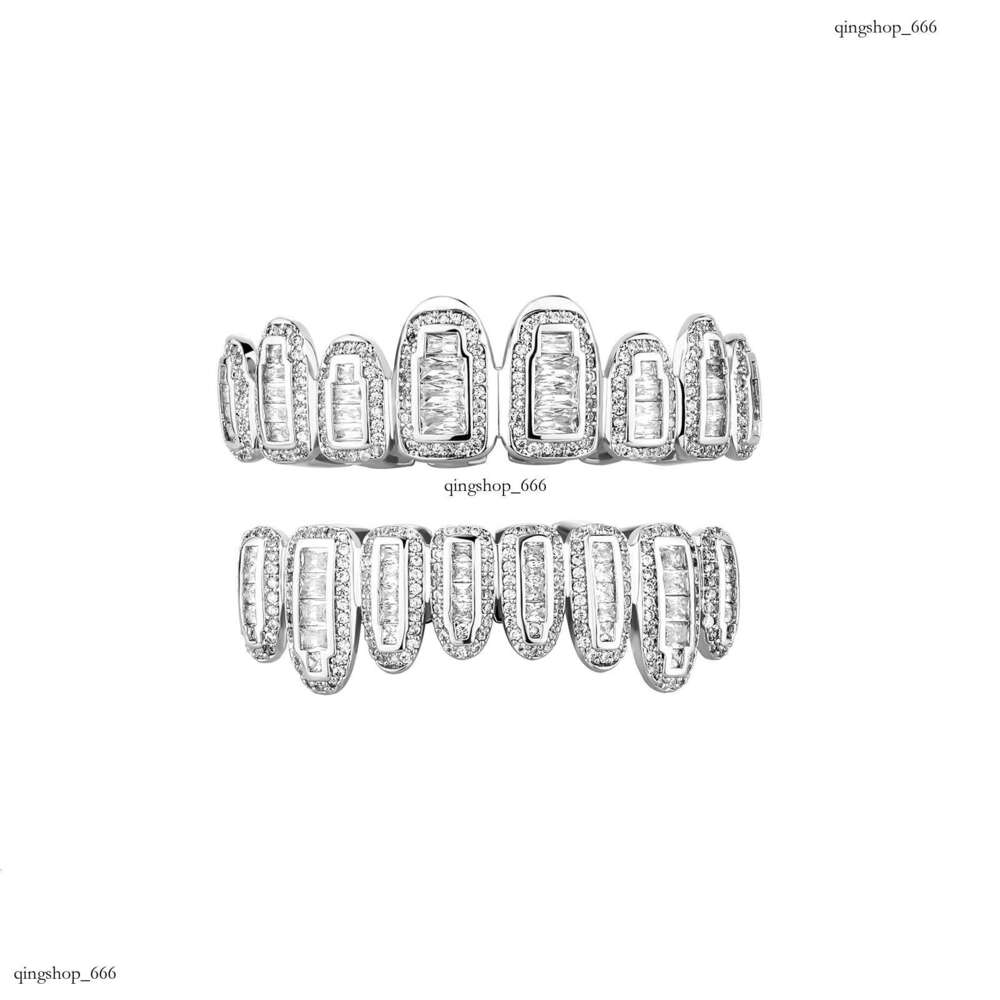 Hip-Hop Decorative Micro Paved Zircon Fang Set Braces Rap Trendy Fashion Accessories