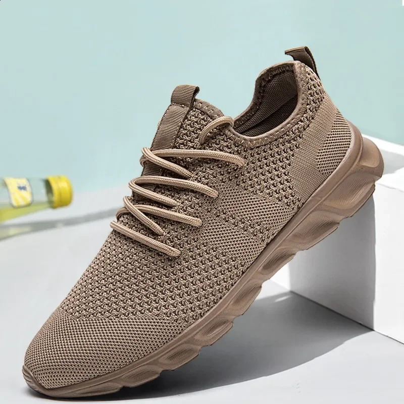 Mens Sneakers Breathable Running Shoes Ultralight Comfortable Casual Footwear Shoe Fashion Trendy Mesh Shoe Size 36-46 250805