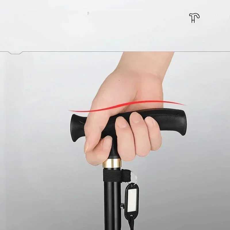 Walkers for Elderly Trekking Polished T-handle Walking Sticks for Elderly Men and Women Ultralight Trekking Pole Hiking Climbing Canes Z250809