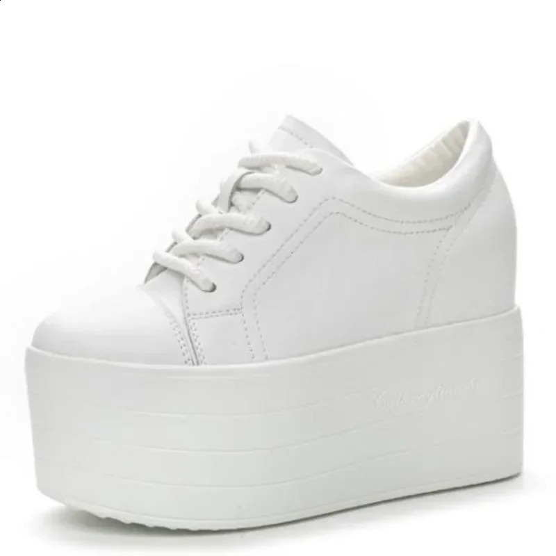 12cm Synthetic Genuine Platform Wedge Flats Leather Autumn Spring Boot Ankle Women High Fashion High Heels Shoes 250804