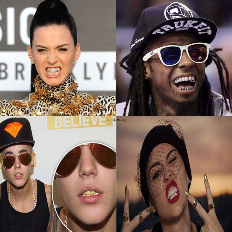 Accessories Singer Style Hip Hop Sharp Gold Plated Teeth Decoration Set