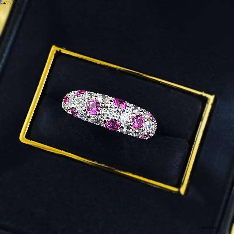 Choucong Gorgeous Sparkling Wedding Rings Jewelry Real 100% Sterling Sier Full Lab Moissanite Dia Gemstones Party Girls Women Bridal Ring Gift