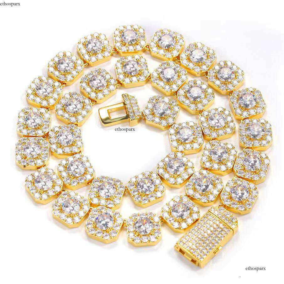 Wholesale Cluster Tennis Sier Bling Cz Iced Out Chain Necklace for Women