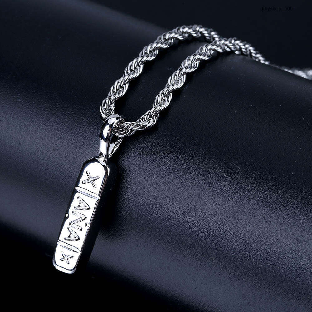 Jewelry INSXANAX Men's Necklace Real Gold Plated Hip Hop Pendant