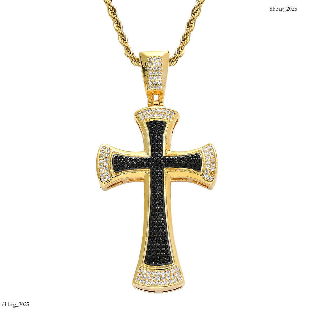 New Black Pendant Personality Trendy Men's Punk Cross Hip-Hop Accessory