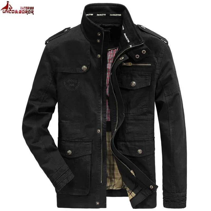 Autumn Winter Jacket Men Pure Cotton Business Casual Cargo Jackets Army Military Motorcycle Bomber Coats Male Jaqueta Masculina W250809