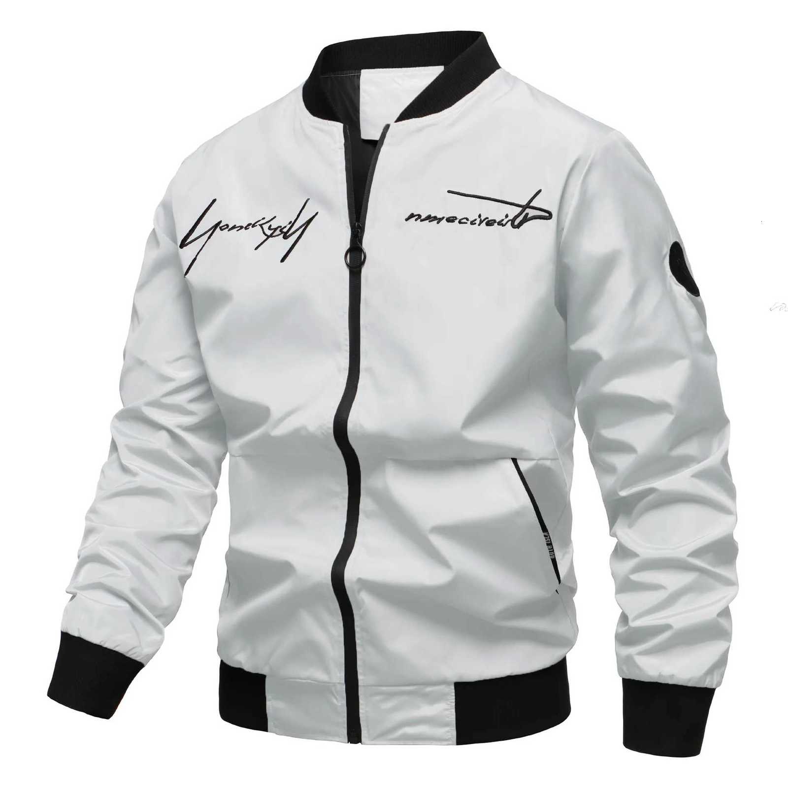 Men Jackets Bomber Baseball Uniform Outdoor Camping Cycling Windproof Outerwear Letter Embroidery Casual Sports Windbreaker Coat W250809