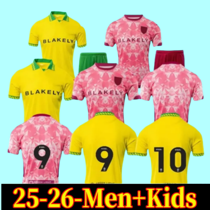 25 26 Norwich cities soccer jerseys 2025 2026 BORJA SAINZ CASSERES DALLINGA CISSOKO GIBBS Home Away Football Shirts PUKKI SARGENT kids kit
