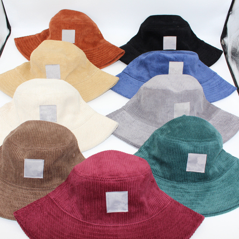 Solid Color Cotton Bucket Hat Wide Brim Hats Men Women Outdoor Hip Hop Fisherman Cap Casual Travel Gorros