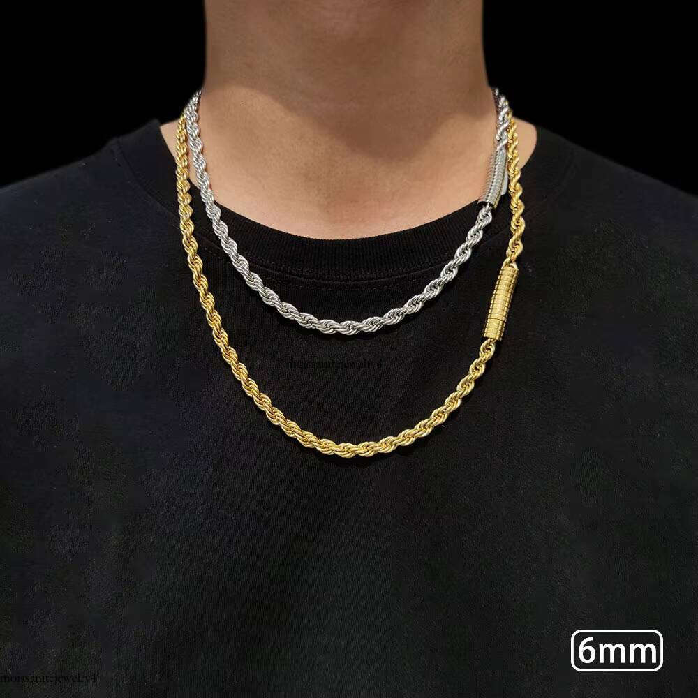 Men Plated Stainless Steel Gold With Striped Jewelry Buckle Cuban Chain Necklace