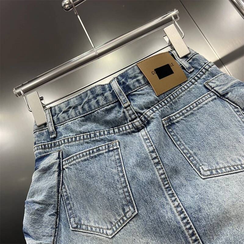 2025 Summer New Women's Bow Denim Mini fashion Skirt, Women's Fashion and Sexy Wrapped Butt Denim Skirt, New Designer