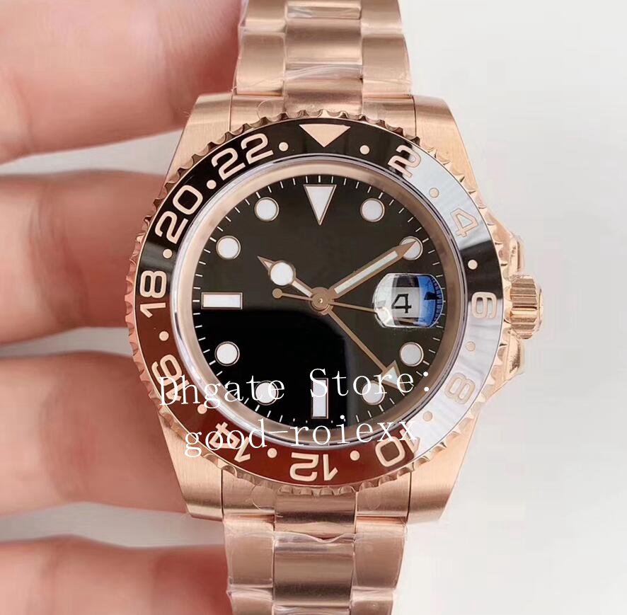 Watches For Men Brown Black Ceramic Automatic Cal.3285 Movement Watch Men's EWE Rose Gold 126715 Everose 904L Steel EWEF 126711 Wristwatches