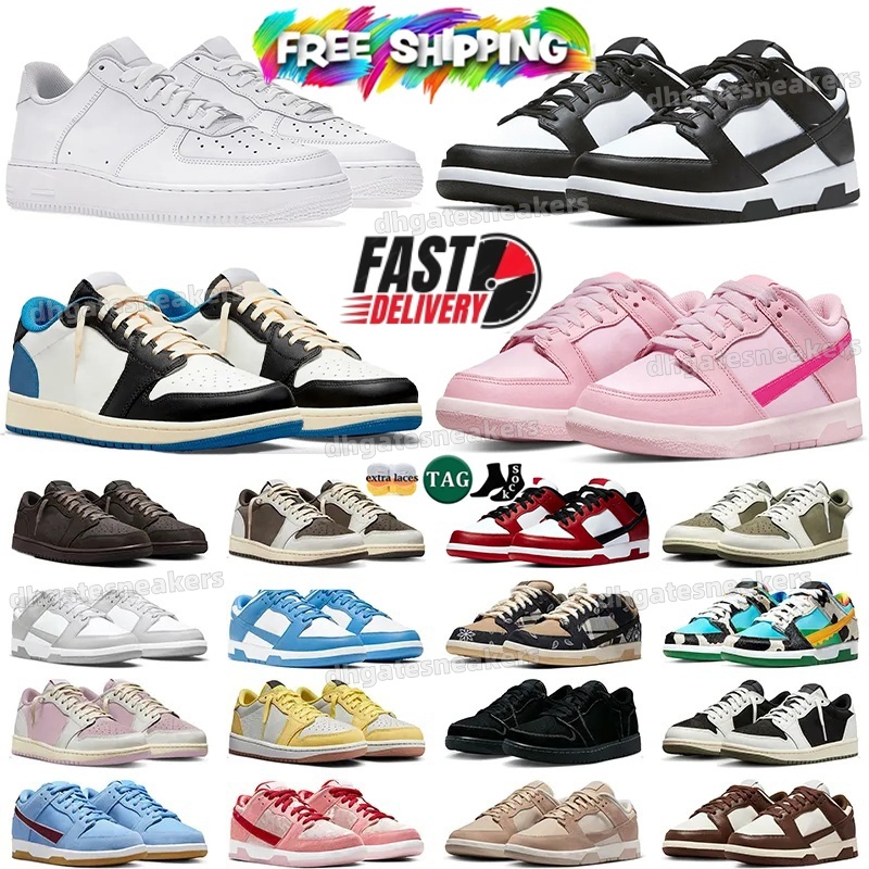free shipping shoe men women designer sneakers panda shoes Futura White Black University Blue Orange Aster Pink GAI mens womens outdoor sports trainers