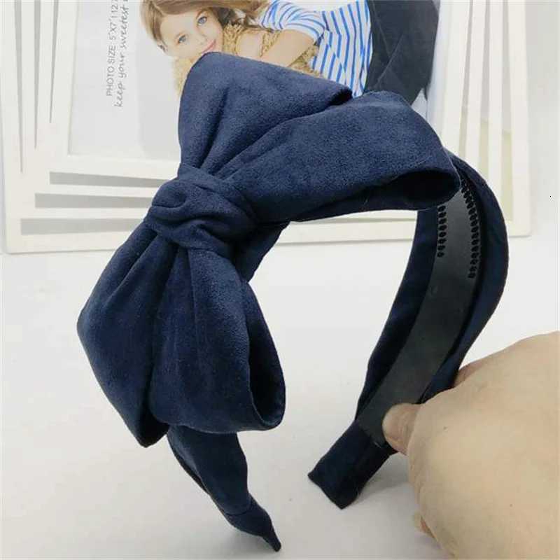 Solid Bowknot Hair Bands for Women Fashion Wide Bands Girl Hair Bands Fem Bow Hair Hoop Hair Accessories Y250809