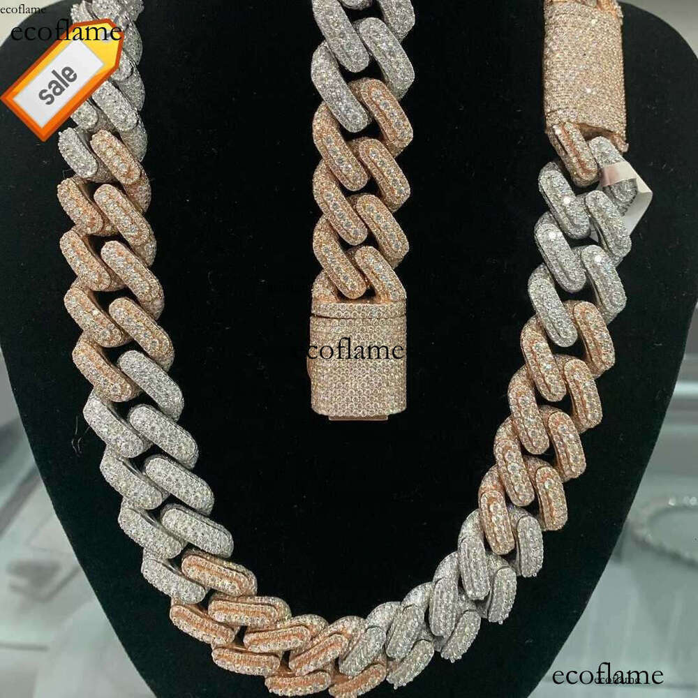 Newest Arrivals Miami Men Cuban Chain Sterling Silver 925 Iced Out Fully VVS Moissanite Diamond Luxury Necklace