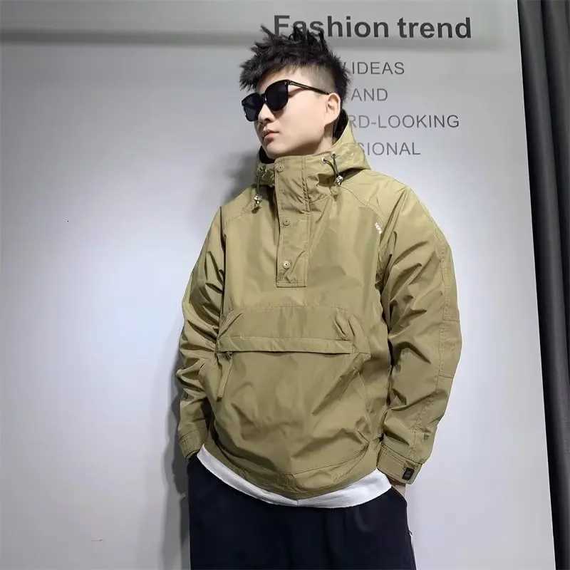 Trendy Casual Hooded Jacket Mens Loose Workwear Outerwear Spring Autumn Stand Fit Long Sleeve Youthful Vitali Sle W250809