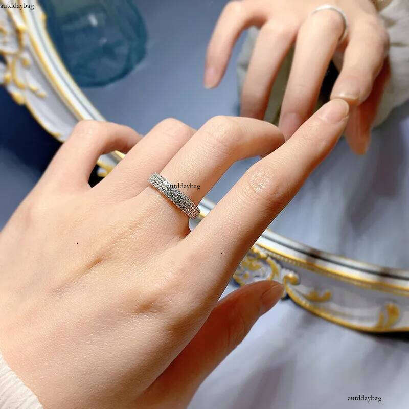 Choucong Ins Top Sell Wedding Rings Jewelry Genuine 100% S Sterling Sier Pave White Sapphire CZ Dia Party Stack Women Engagement Band Ring Gift