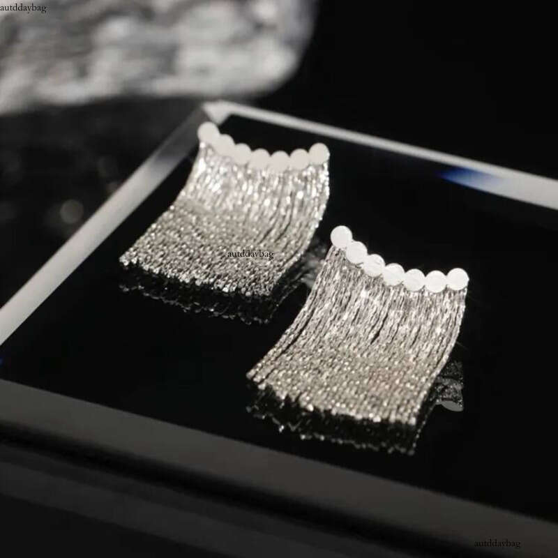 2024 Top Sell Dangle Earrings Jewelry Sterling Sier Fill Metal Chain Party Women Wedding Drop Tassels Earring For Mother Day Gift
