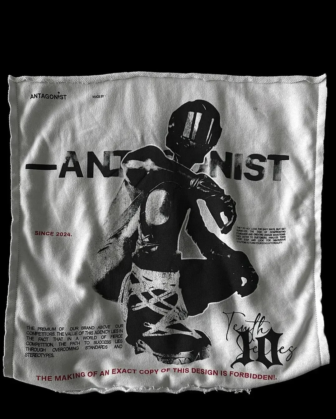 Vintage TENTH SERIES Hoodies Y2K Clothes Mens Patchwork Embroidery Oversized Pullover Sweatshirts Casual Jackets y250729