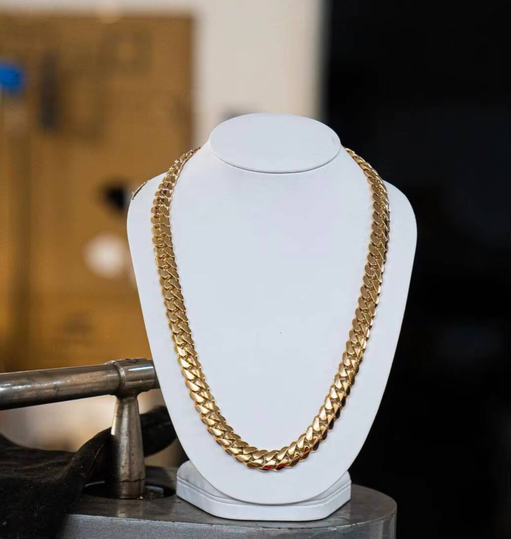 11 mm 925 Sterling Silver Hip Hop Miami Cuban Link Chain 18K Rapper Mens Cuban Necklace Gold Party Engagement Gift