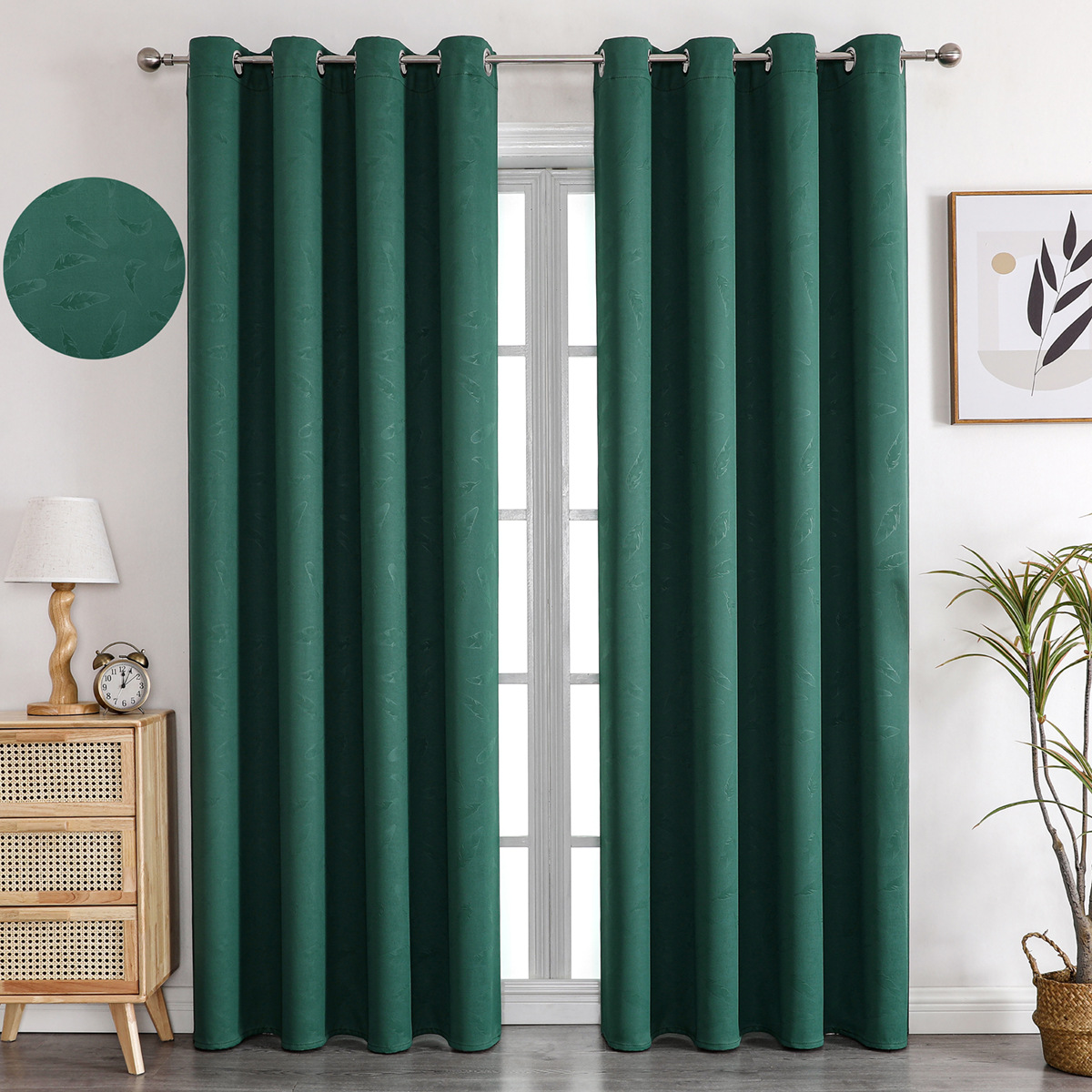 YL-36875 Thickened double-sided linen blackout curtains engineering hotel school sound insulation heat insulation blackout cotton linen curtain