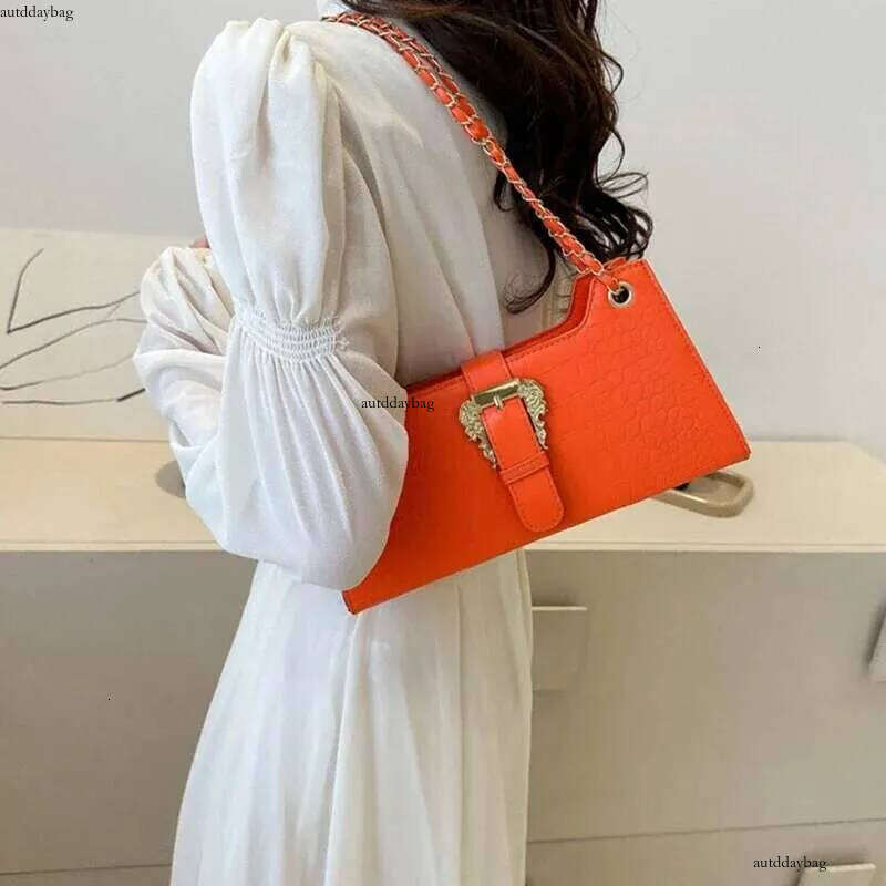 Women S Chic Underarm Bags New Fashion Crocodile Pattern Chain Shoulder Handbags Clutch Blue Green Armpit Ddmysheep