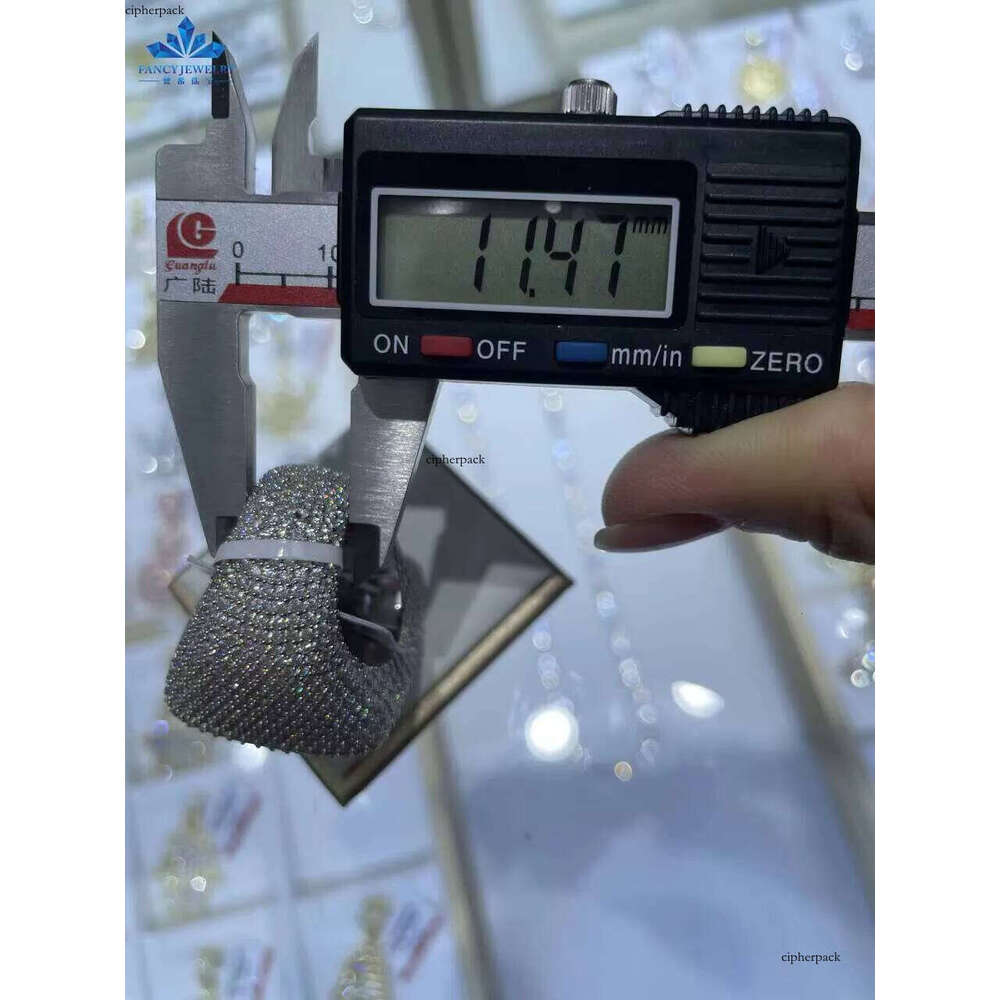 Hiphop Men Women Fine Jewelry Iced Out Gold Plated Sterling Sier VVS Moissanite Dia Baguette Ring With GRA Certificate