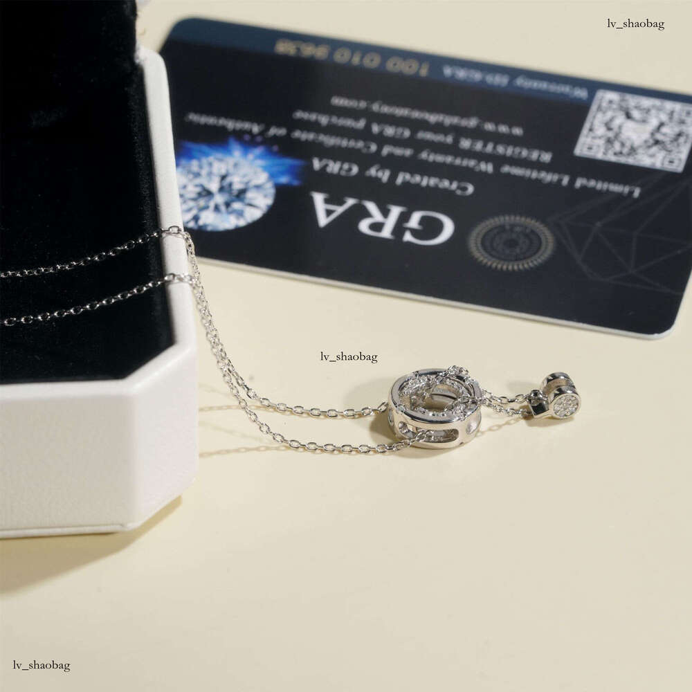 Sier Inlaid D Color Moissanite Light Collarbone Necklace
