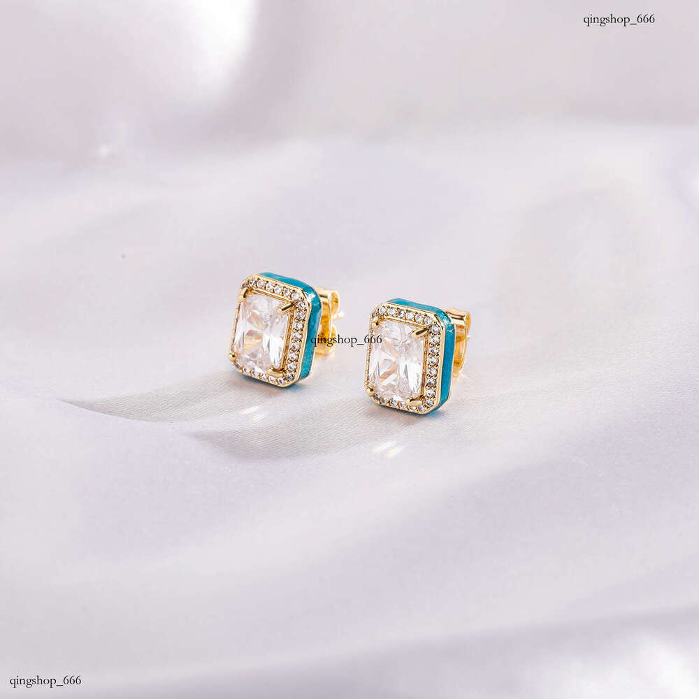 Creative Colorful Luminous Earrings for Men Women, Personality Square Dia Clips, Spring and Summer Daily Wear Trendy Ear Jewelry