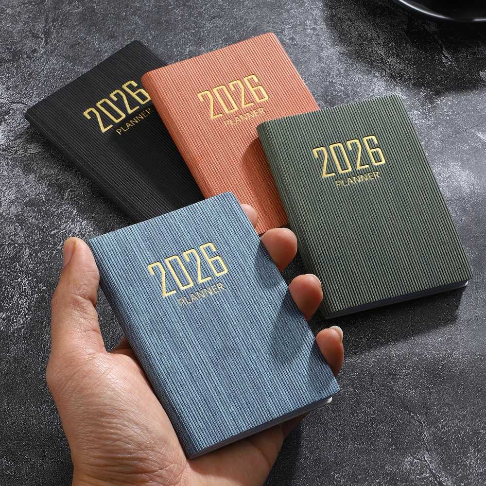 A7 Specification 2026 English Planner Book Mini Portable Pocket Daily Schedule Book 64 Sheets 128 Pages Thin Weekly Calendar Z250809