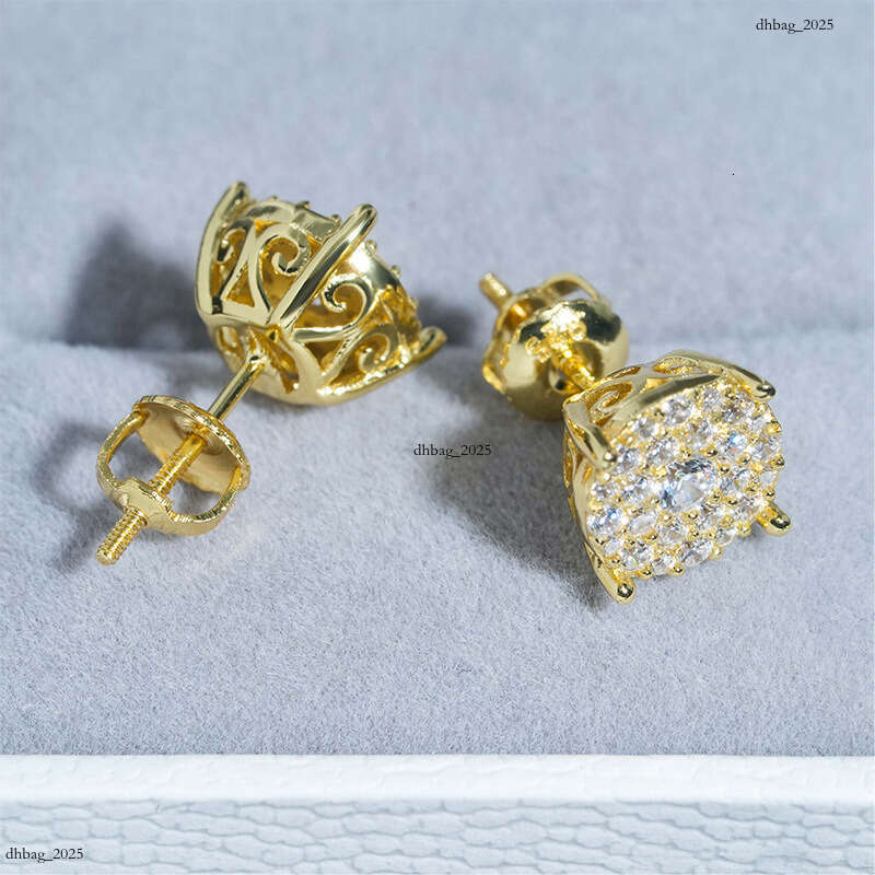 ICED OUT Hot-Selling Earrings Jewelry Micro-Inlaid Zircon Hip-Hop Personality High-End Versatile