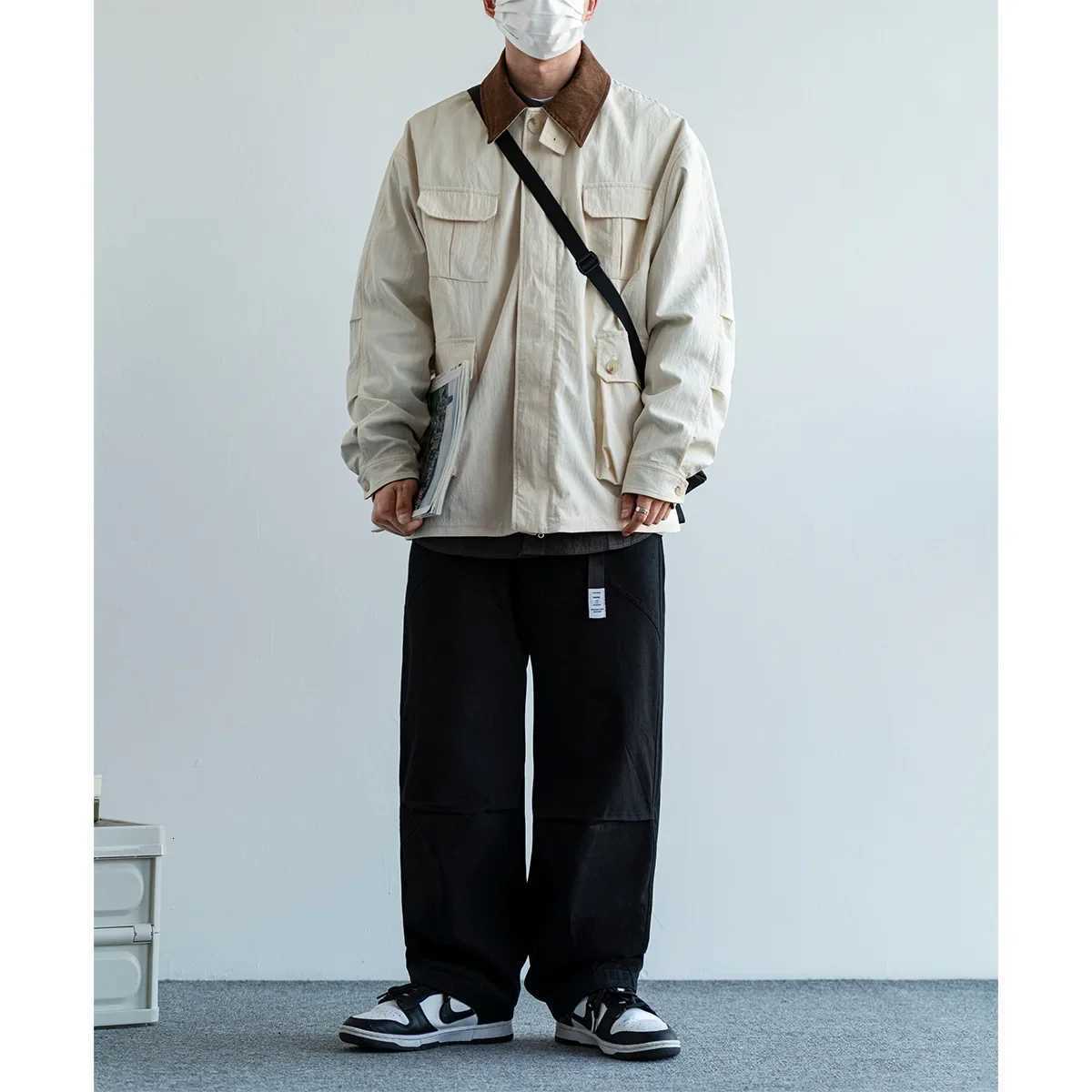 Trendy American Style Couple Lapel Color Blocking Casual Jacket For Men Women Loose Fit Versatile Workwear Spring New Model W250809