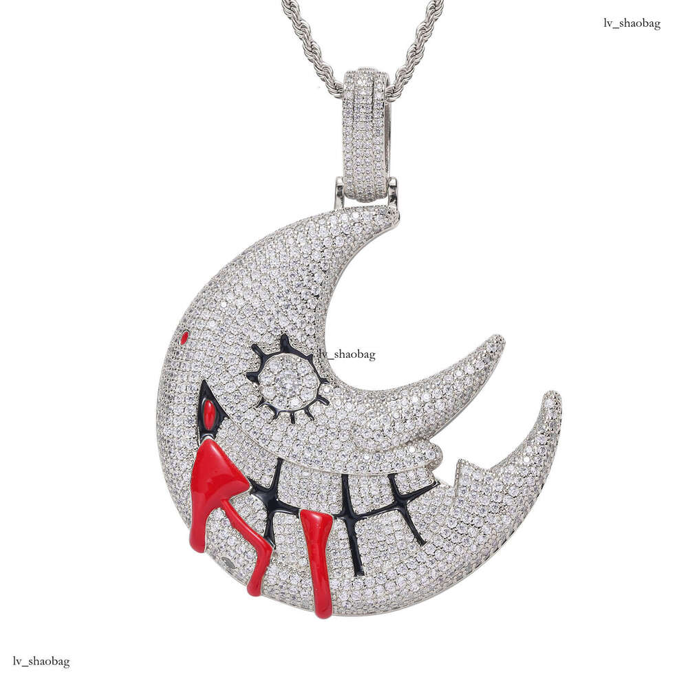 Moon Pendant Trippie Redd Style Exaggerated Funny Hip Hop Necklace Jewelry