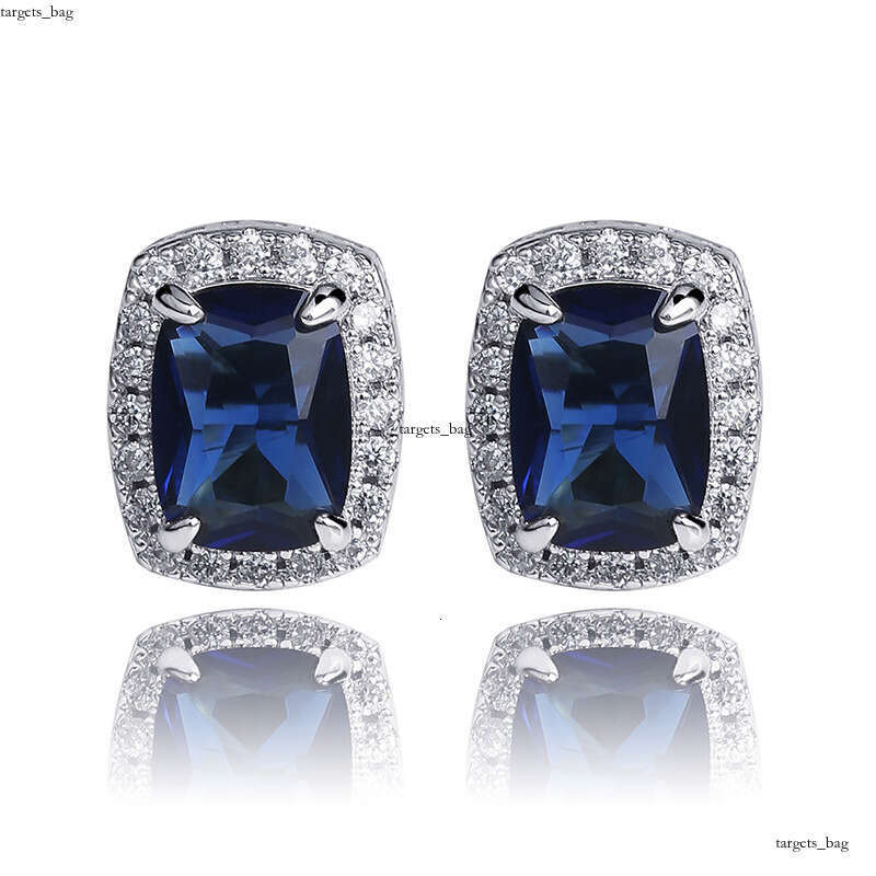 Inshiphop Hip-Hop Style Colorful Large Zircon Personality Earrings Gold Jewelry
