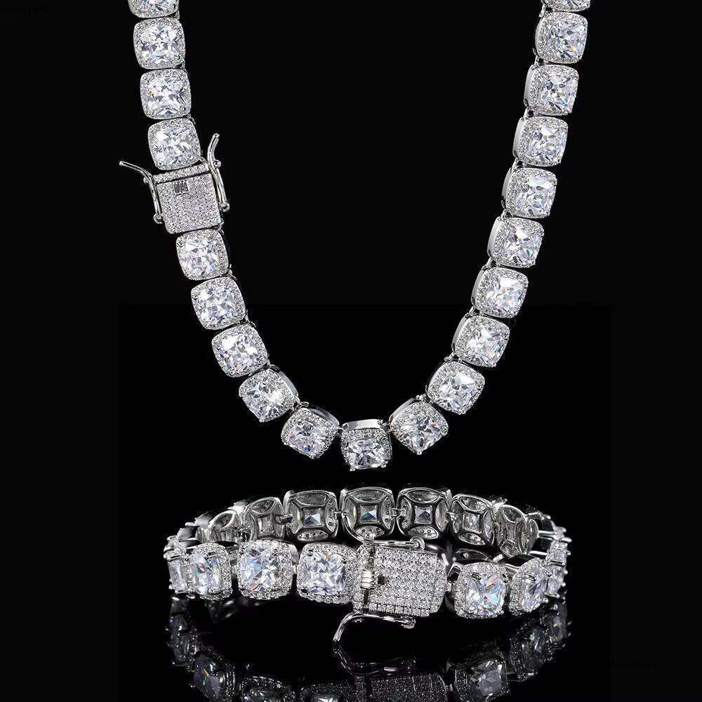 Hip Hop Men Jewelry Dia Choker Zircon Tennis Chain Iced Out Necklace