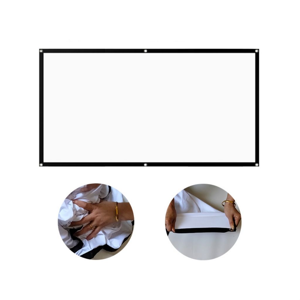LX FHD Projector Screen Wall Mounted Large Size Multi-Purpose UN POUR 3 Abonnement 4K HD