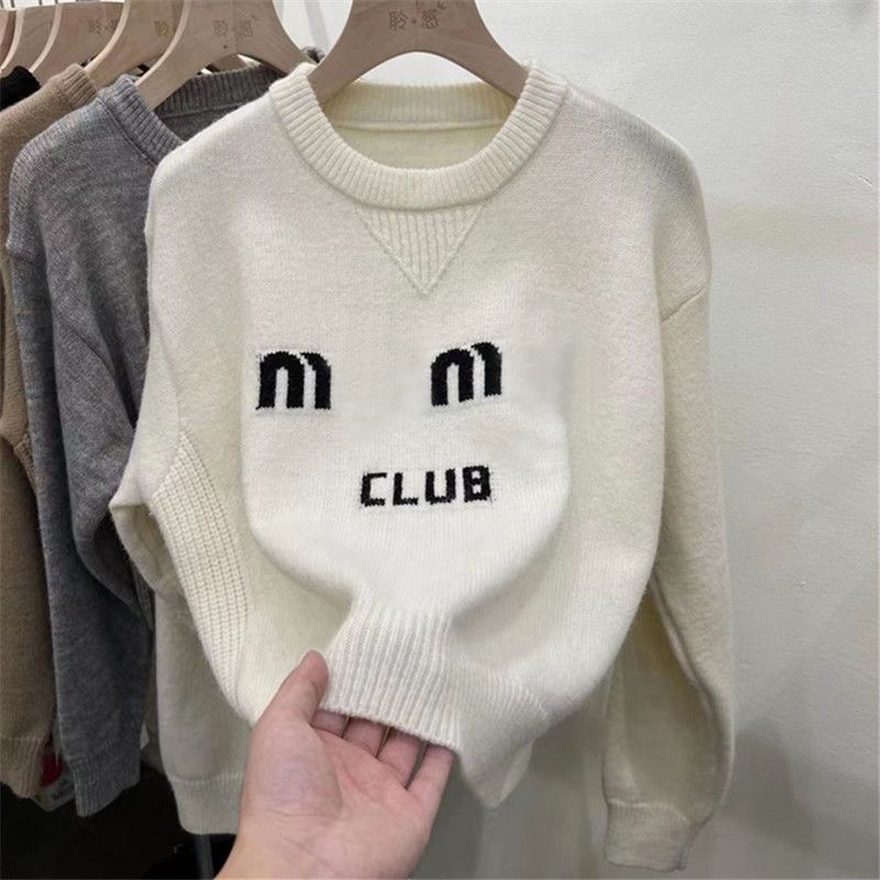 designers Womens Sweater designer sweater jumper jackets Female Knitted Sweatshirt Casual Sweater Elements Cardigan Ladies Embroidery knitwear pullover