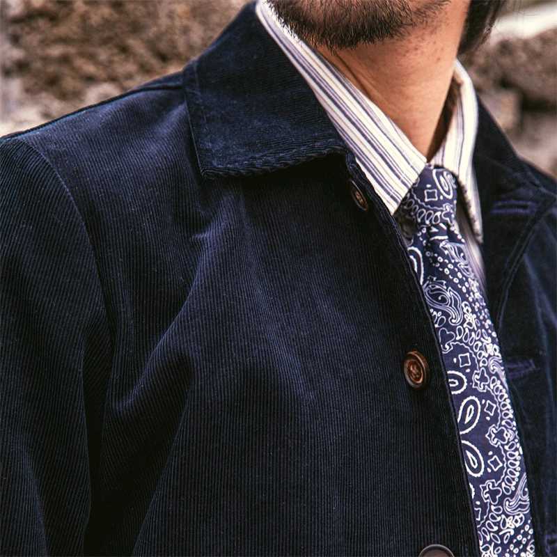 Red Tornado Spring Corduroy Jacket Indigo Retro French Workwear Men Hunting Coat W250809