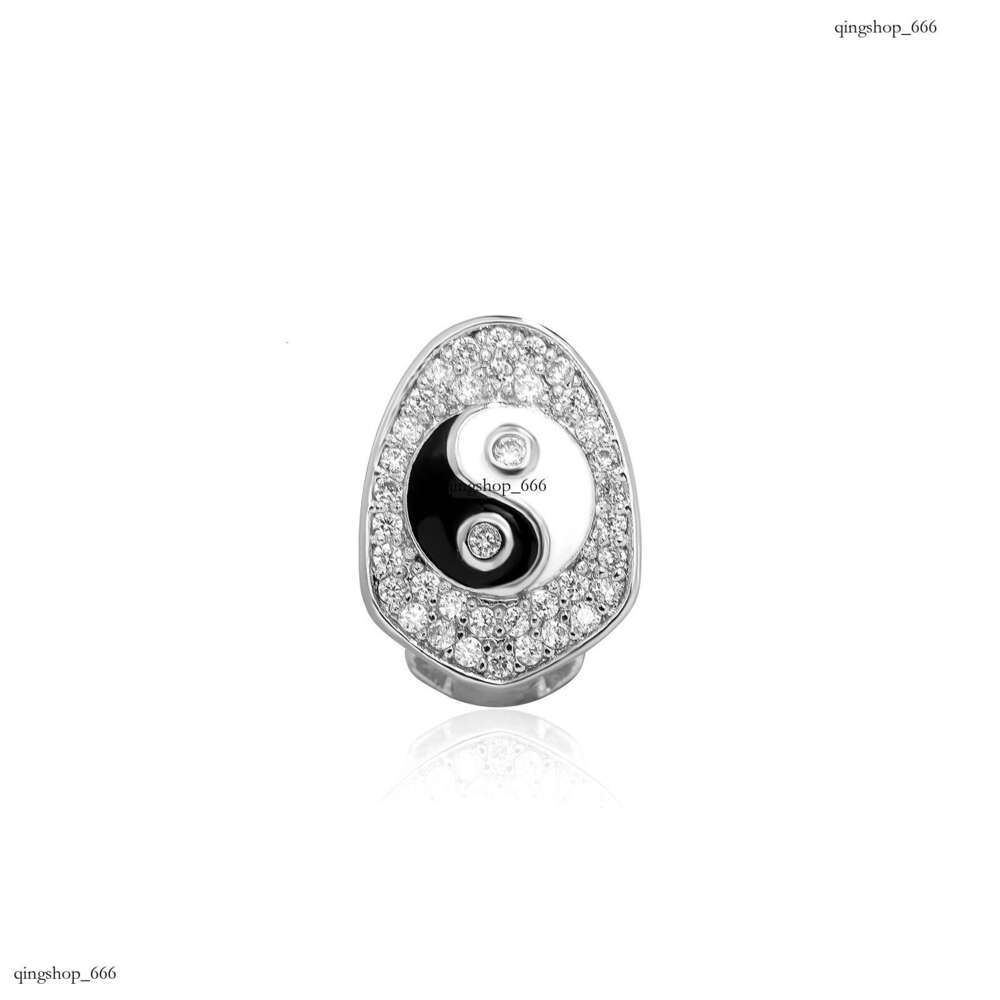 New Style Tai Chi Bagua Single Cap Full Dia Hip-Hop Trendy Accessories Men's Personality Tooth Jewelry Grillz