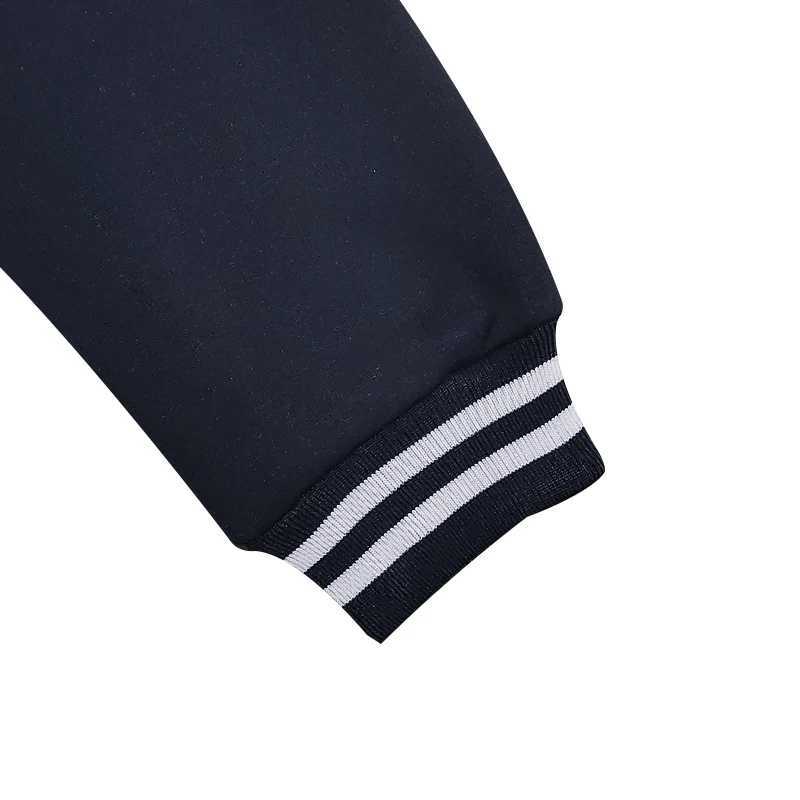 Mens Baseball Jacket with Stand-Up Collar Button Flight Jacket Monochromatic Loose Casual American Sports Autumn and Winter W250809