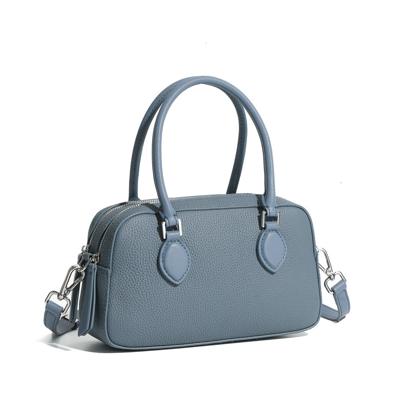 Genuine Leather High-End Feel Handheld Boston New Spring Summer Mini Crossbody Shoulder Pillow Underarm Women's Bag