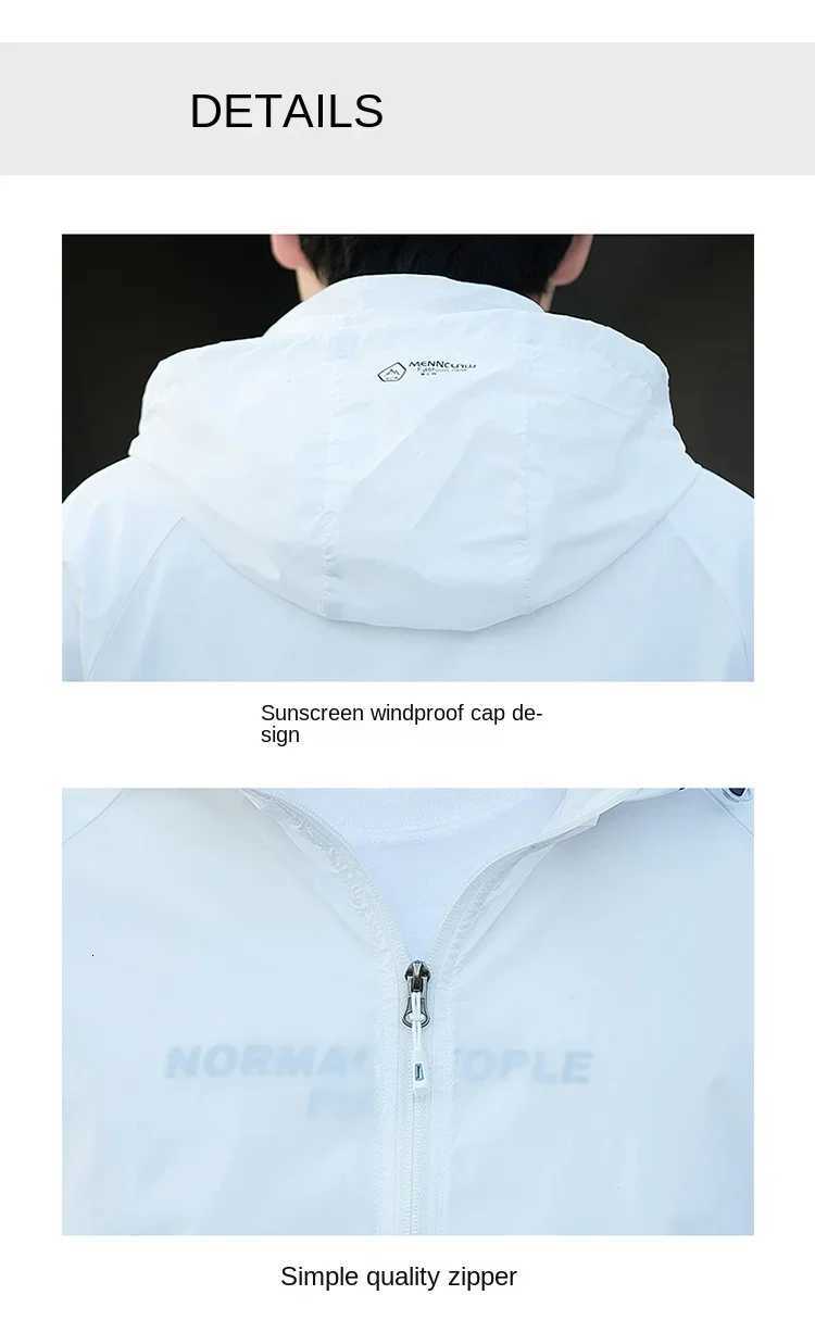 50+ Sunscreen Jacket 2025 Summer Thin Breathable Outdoor Cycling Sports Ice Silk Cardigan Coat Casual Mens Sunscreen Clothing W250809