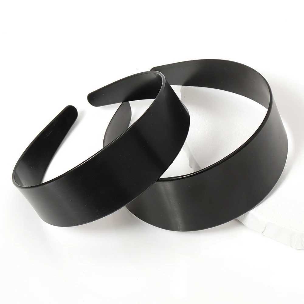 5 Pieces of Black Flat Wide Border Plastic Bands Korean Simple Bands Handmade Hair Accessories Band DIY Accessories Y250809