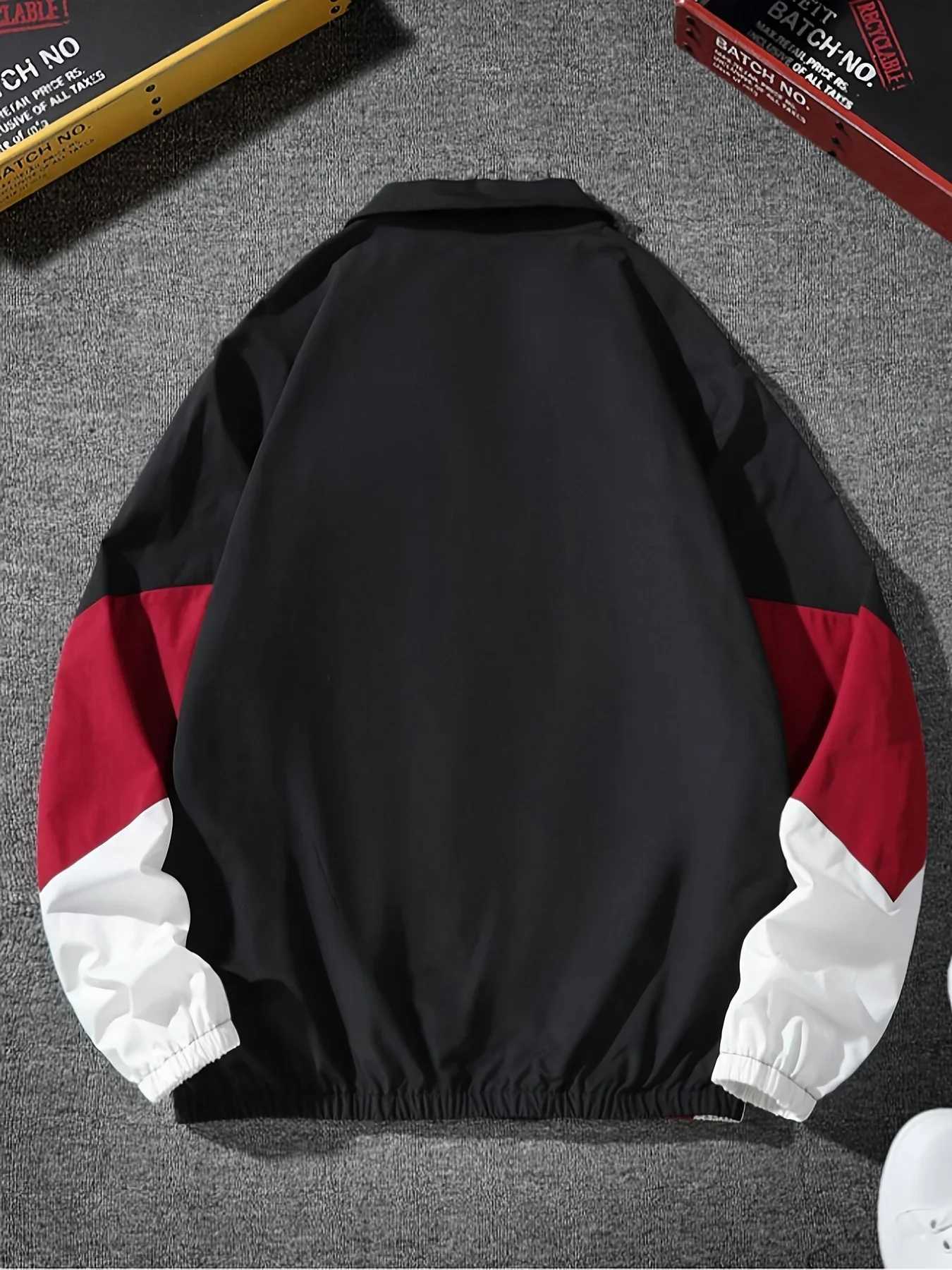 Mens Color-Blocked Jacket Lightweight Casual Travel Windproof and Wear-Resistant High-Quality Fabric Boyfriend Gift W250809